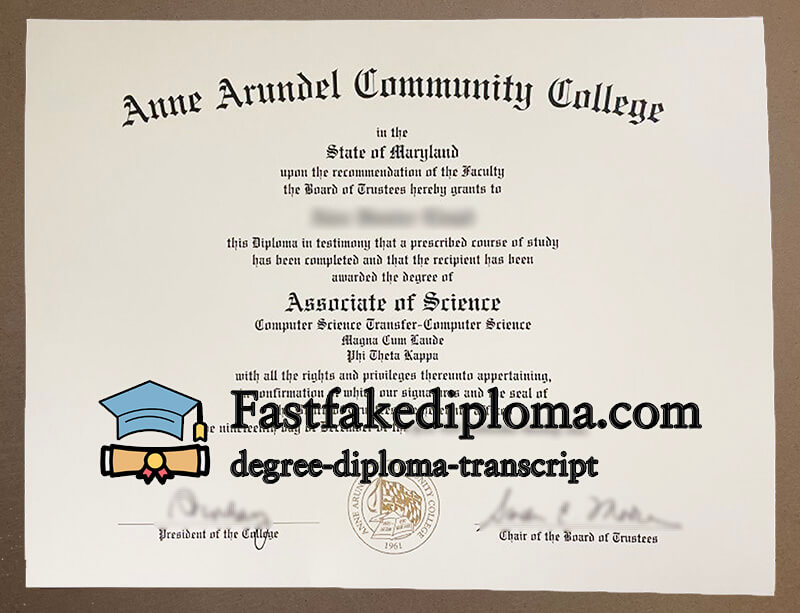 Buy Anne Arundel Community College diploma, get AACC fake degree
