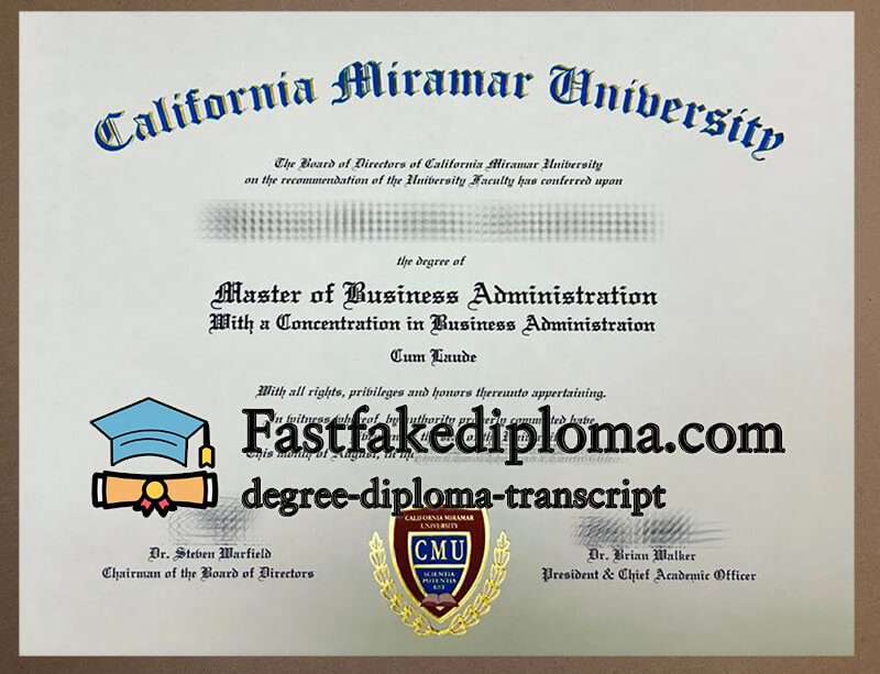 Buy California Miramar University diploma