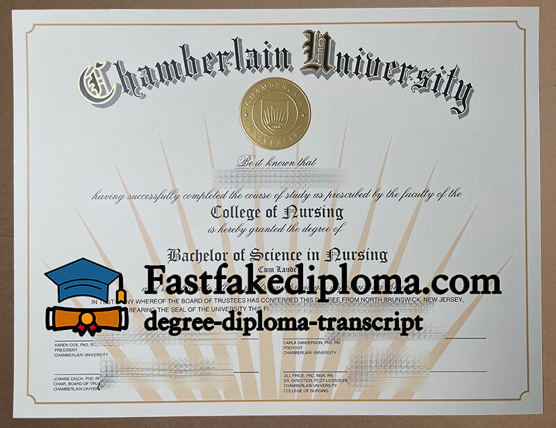Buy Chamberlain University diploma