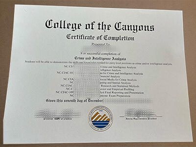 where to order College of the Canyons diploma?