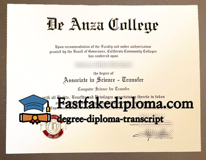 Where to order De Anza College diploma?