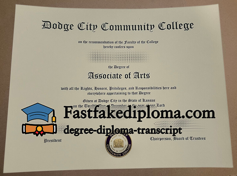 Buy Dodge City Community College diploma