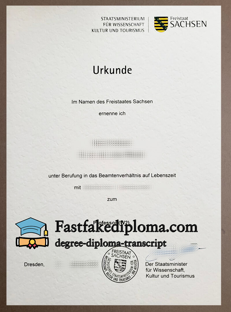Buy Freistaat Sachsen diploma