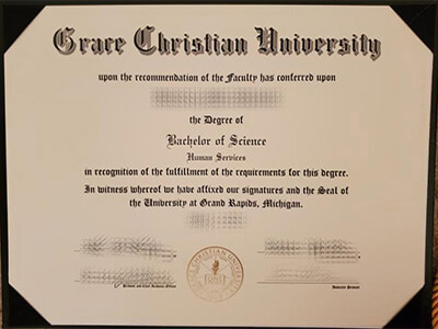 Order Grace Christian University diploma