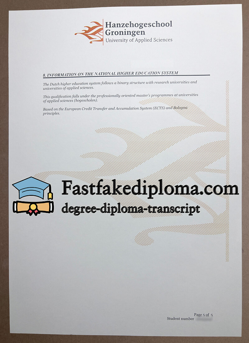 Buy Hanze University of Applied Sciences Groningen Diploma Online