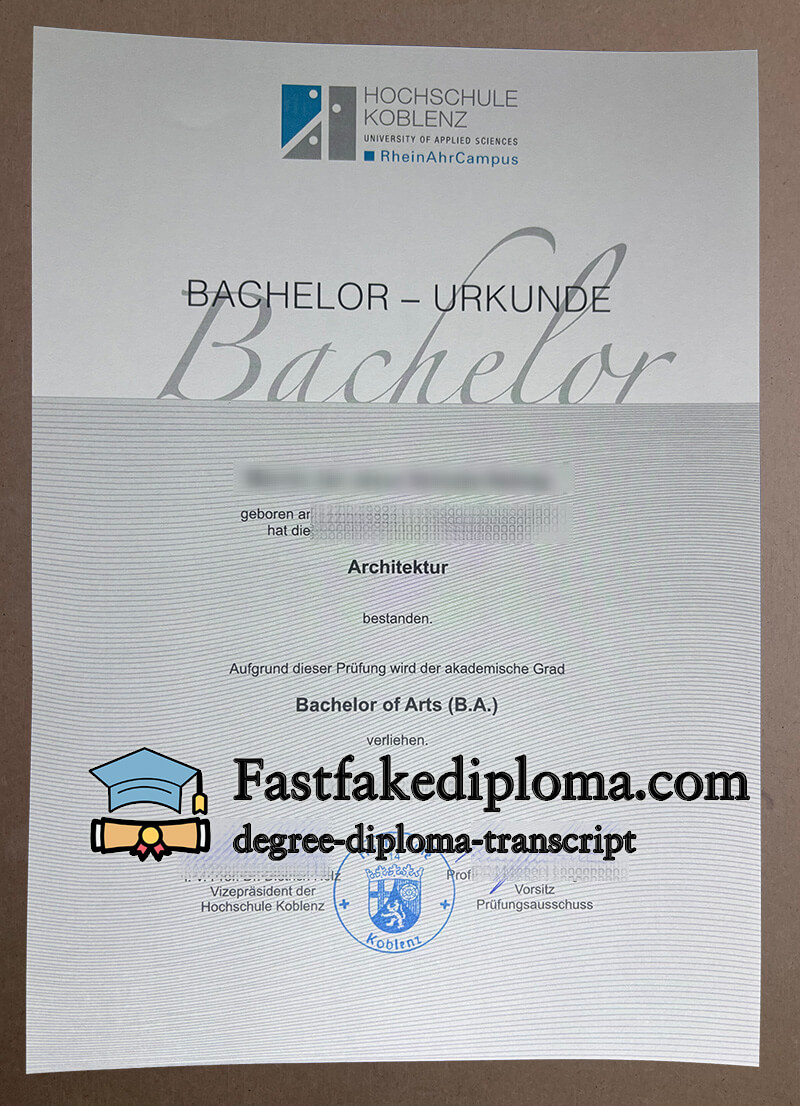 Where to order Hochschule Koblenz diploma?