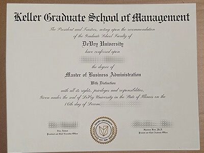 Buy Keller Graduate School of Management diploma