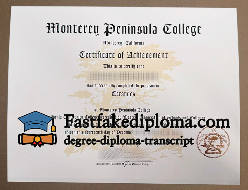 buy Monterey Peninsula College diploma