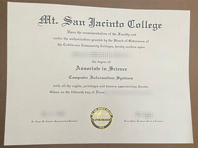 order Mt. San Jacinto College diploma