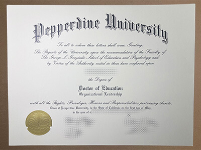 fake Pepperdine University diploma