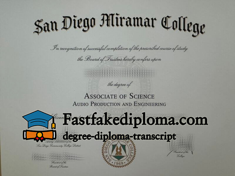 Buy San Diego Miramar College diploma.