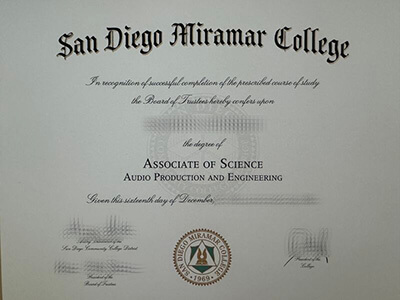Can I order San Diego Miramar College diploma?