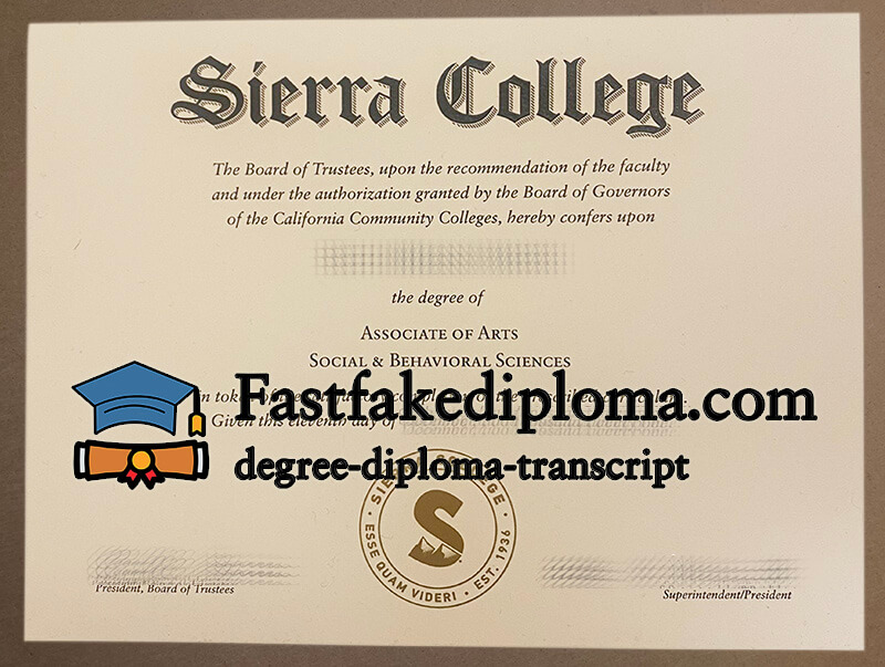 How to buy Sierra College diploma?