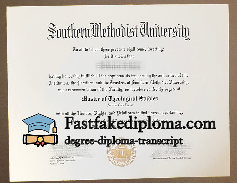 Southern Methodist University diploma