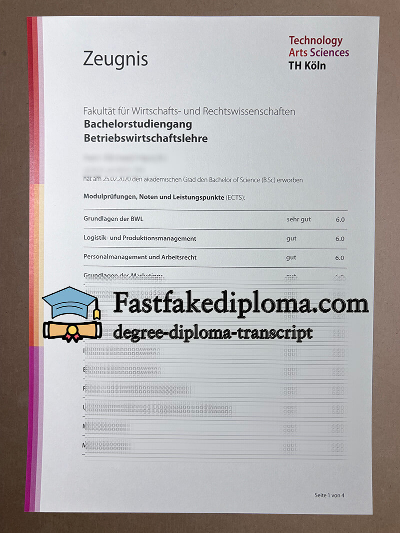 How to buy a realistic TH Köln Zeugnis in Germany