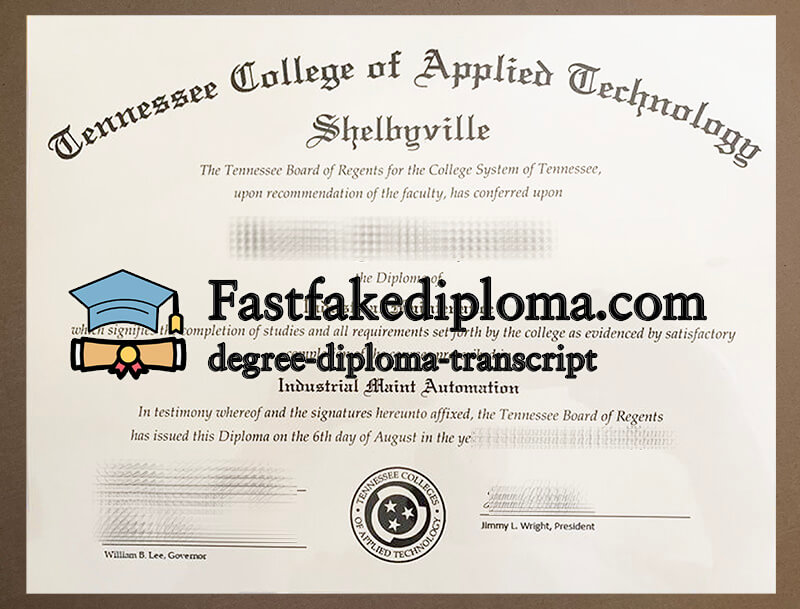 Buy Tennessee College of Applied Technology Shelbyville Diploma Online