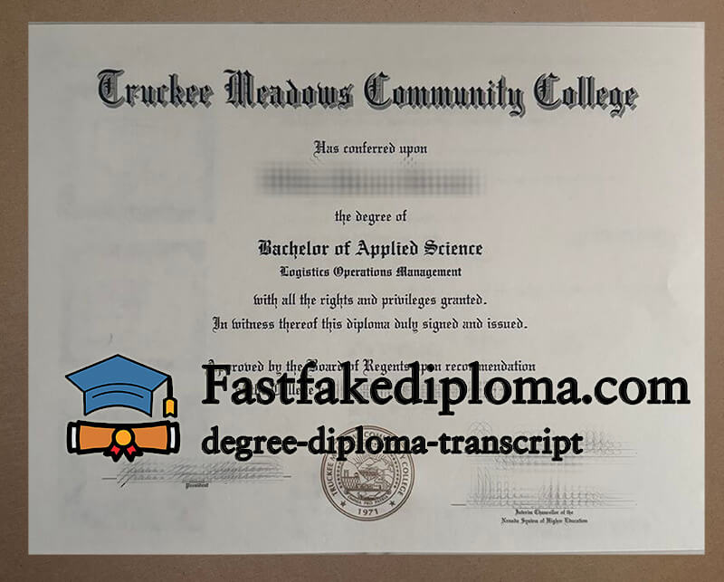 Buy Truckee Meadows Community College diploma
