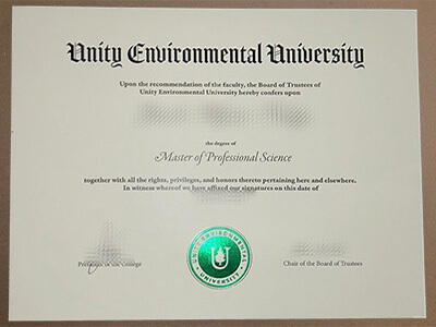get Unity Environmental University diploma