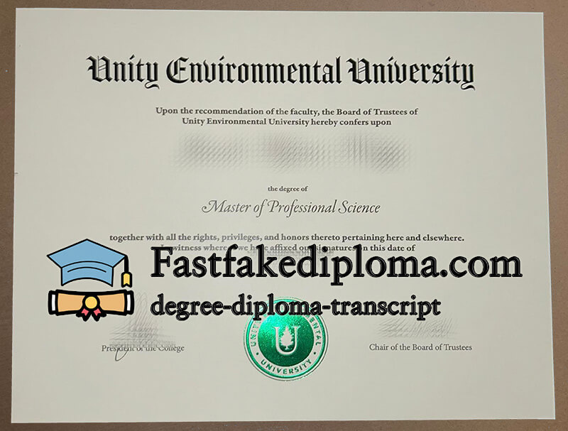 Buy Unity Environmental University diploma