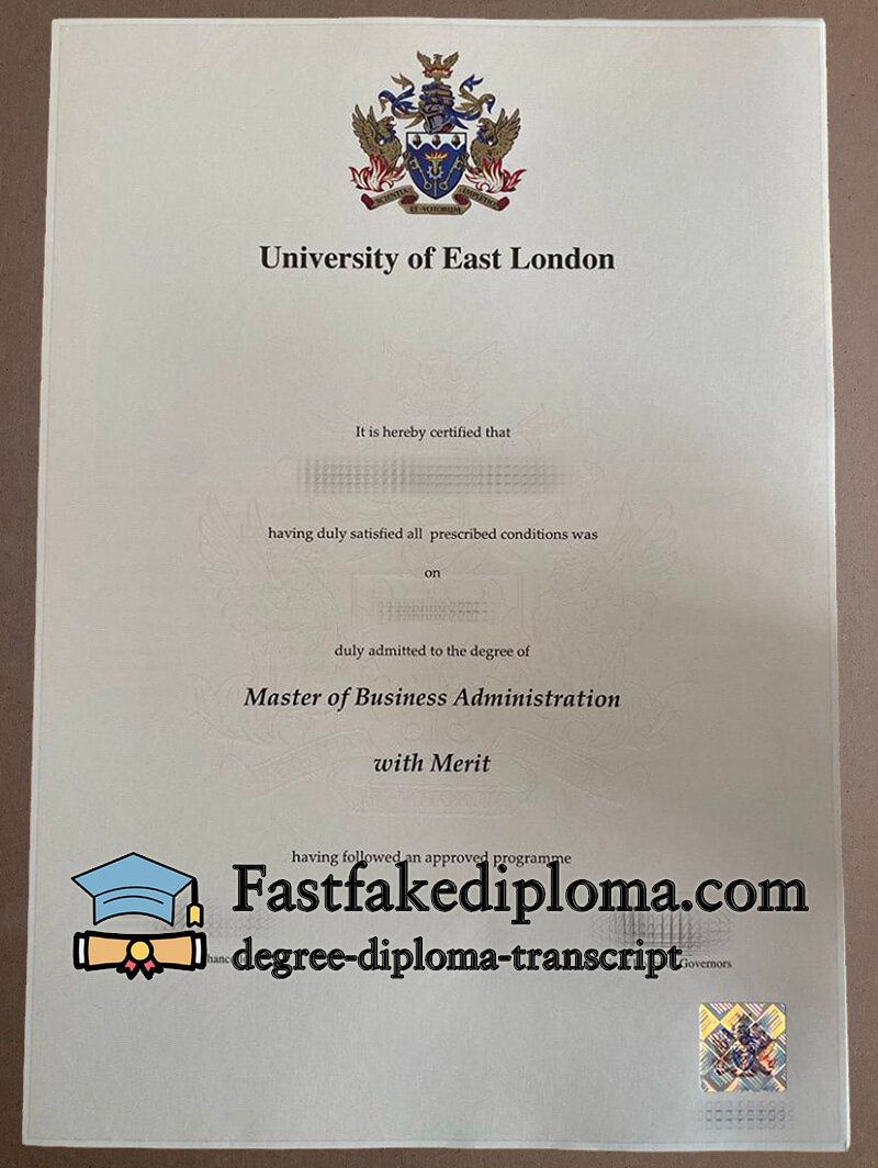 Buy University of East London diploma