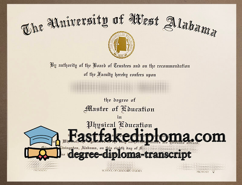 Buy University of West Alabama diploma
