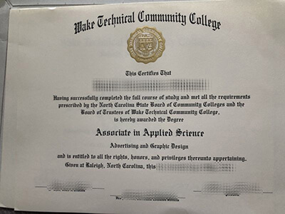 Buy Wake Technical Community College diploma