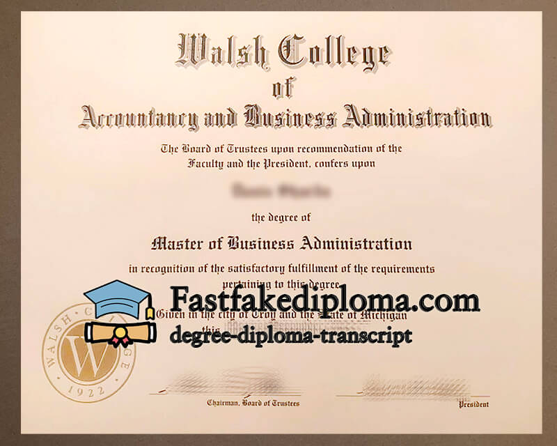 Buy Walsh College diploma