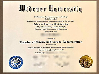 make Widener University diploma