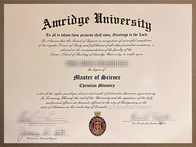 make Amridge University diploma