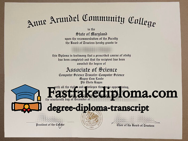 Buy Anne Arundel Community College diploma