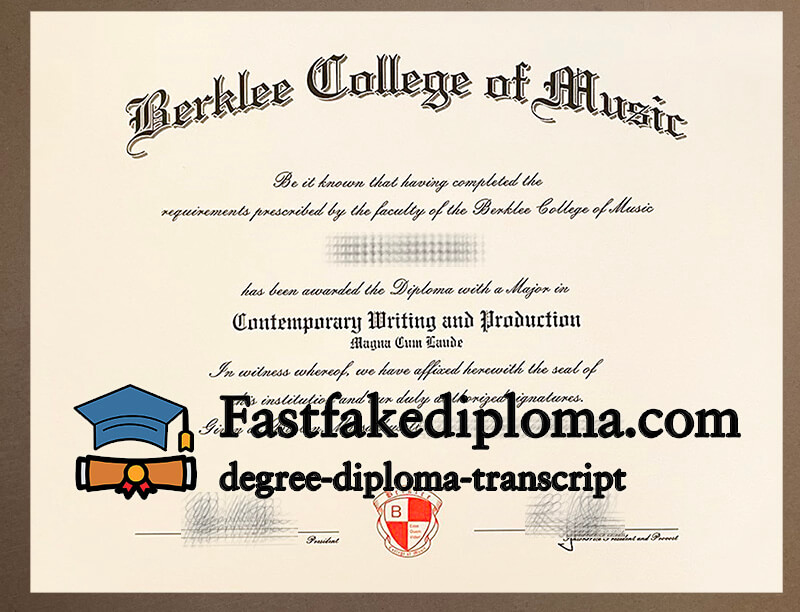 Order Berklee College of Music diploma