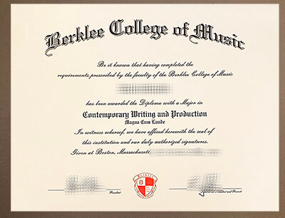 order Berklee College of Music diploma