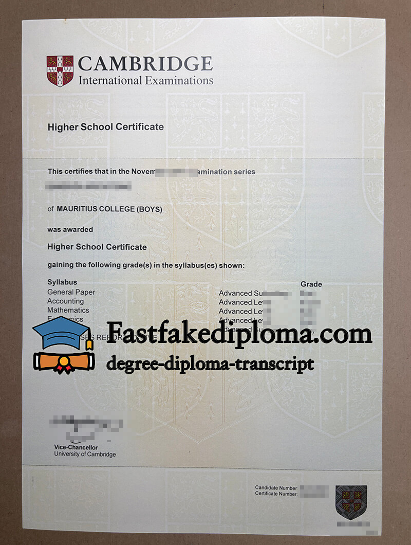 Cambridge Higher School Certificate