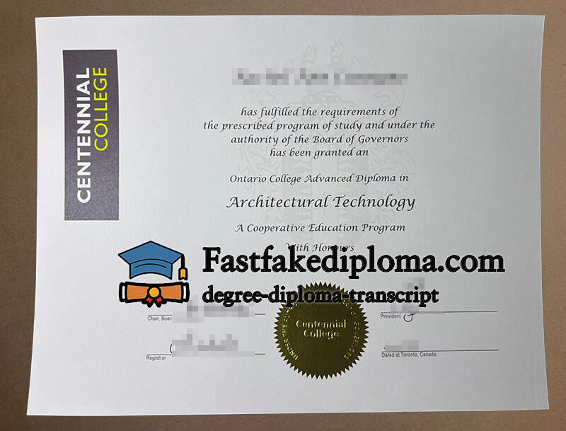 Centennial College diploma