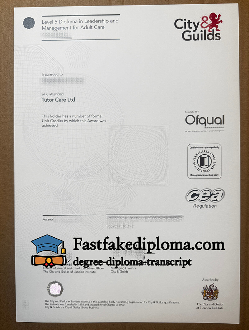 Buy City Guilds Level 5 certificate online