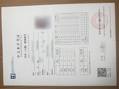 HSK certificate