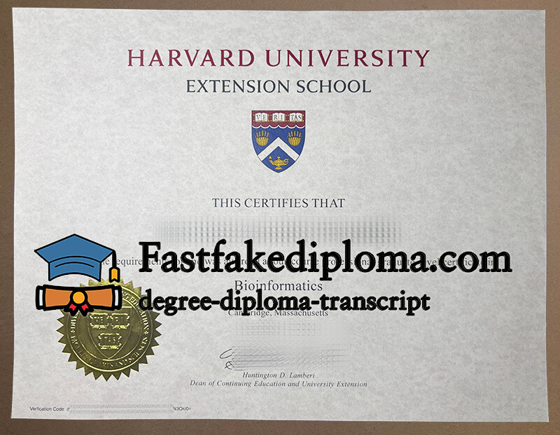 Harvard University Extension School certificate
