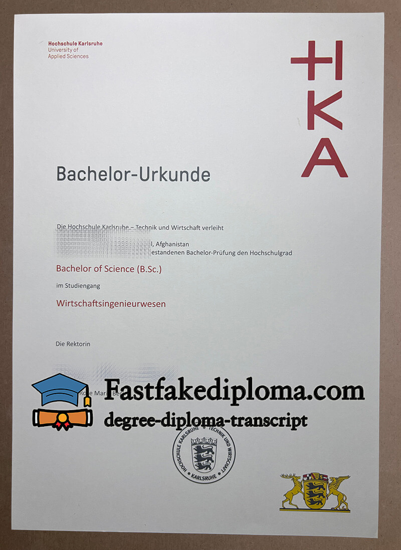 Order Hochschule Karlsruhe diploma