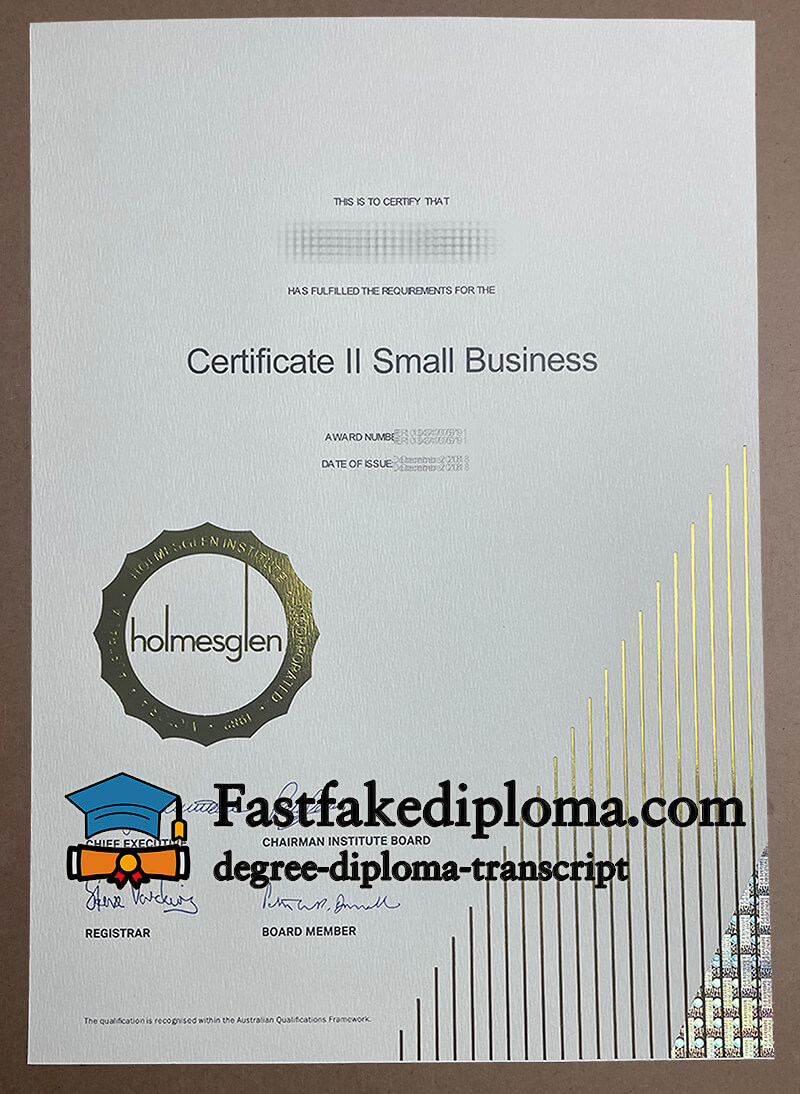 Can I order Holmesglen Institute diploma?