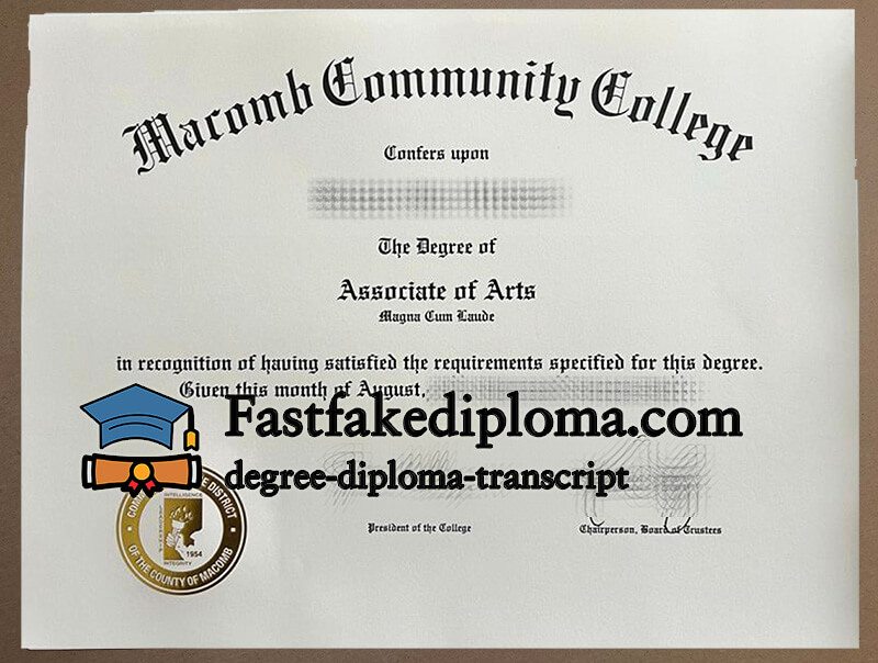 Buy Macomb Community College diploma