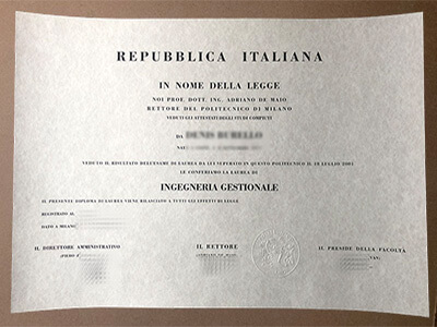 Can I order Politecnico di Milano diploma