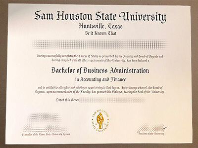 fake Sam Houston State University diploma