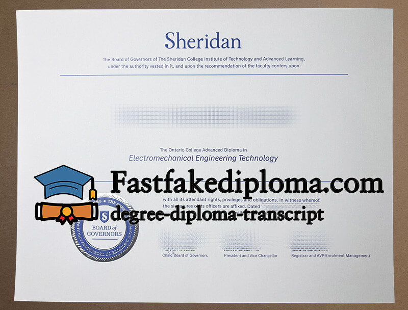Order Sheridan College Institute of Technology diploma