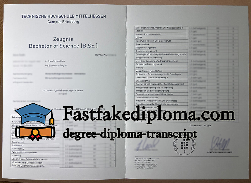 Buy Technische Hochschule Mittelhessen diploma
