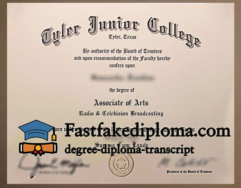 Buy Tyler Junior College diploma