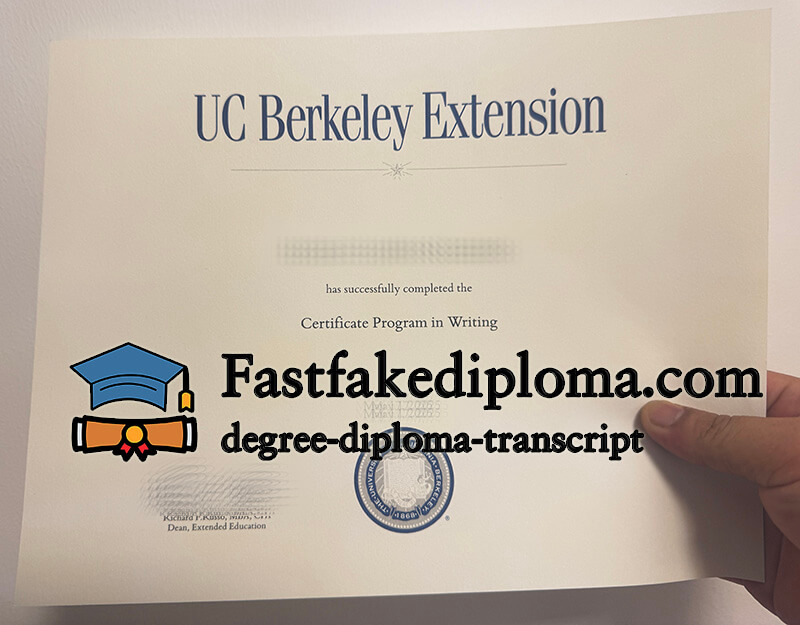 get UC Berkeley Extension certificate