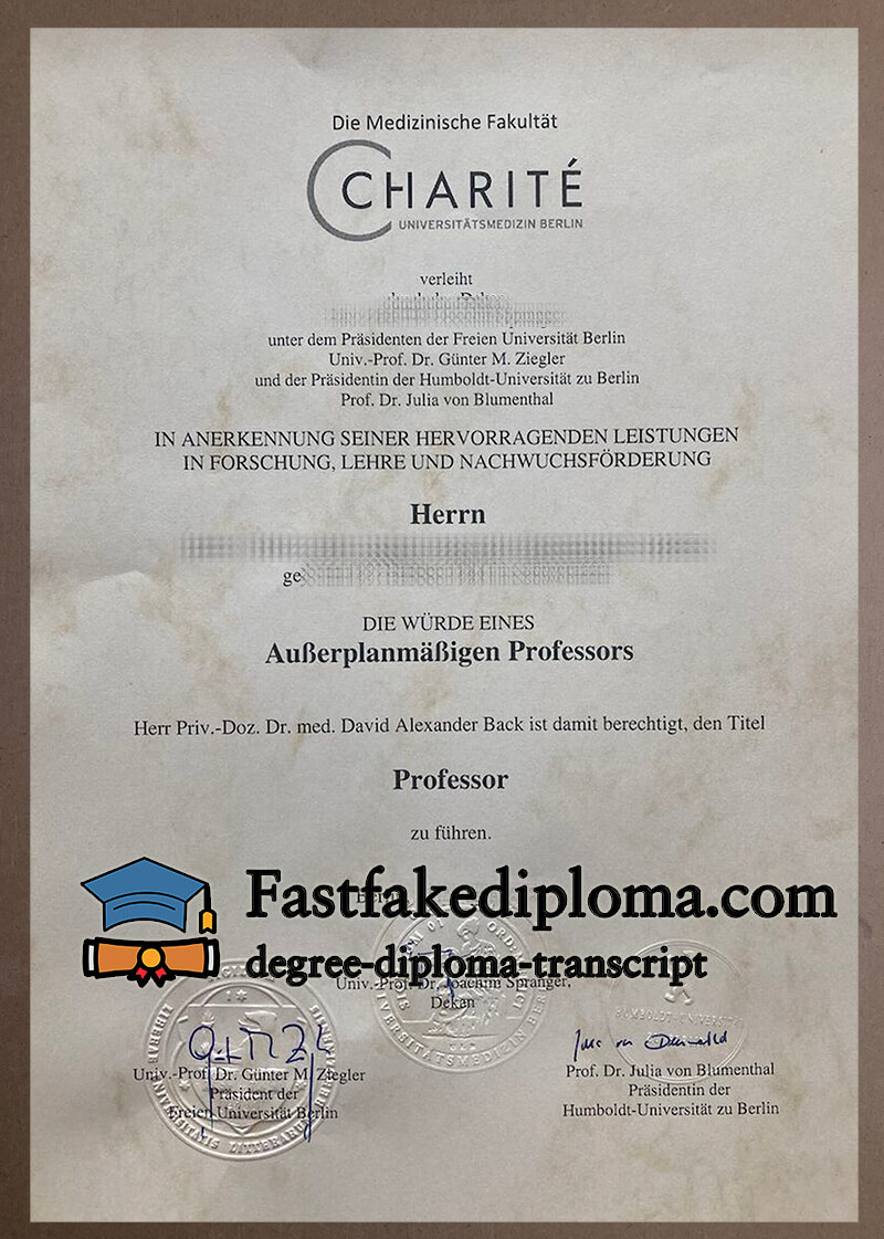 Buy University Medicine Berlin diploma