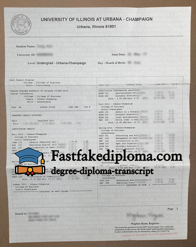 Buy UIUC fake transcript