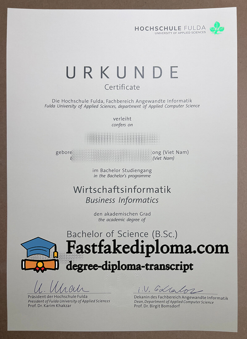 Buy Hochschule Fulda diploma
