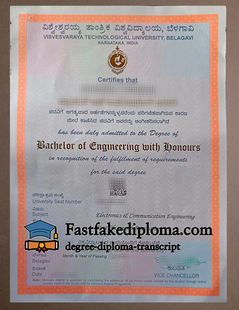 Buy Visvesvaraya Technological University diploma